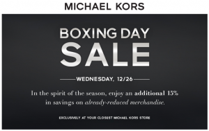 Mk boxing day clearance sale