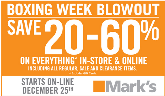 Mark's Boxing Day:Week Blowout